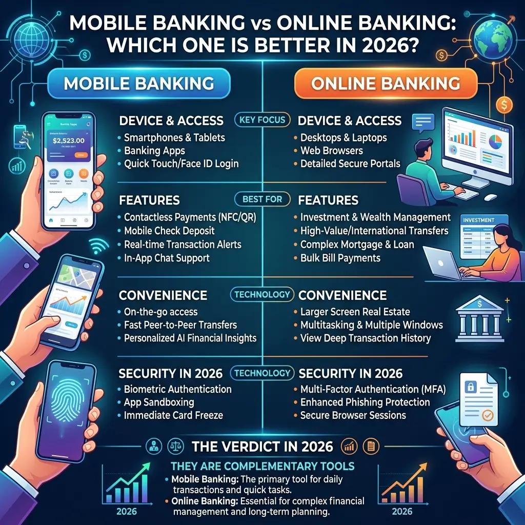 Mobile Banking vs Online Banking